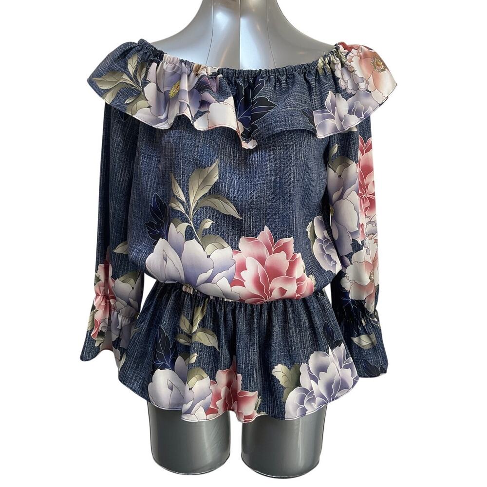 Boston Proper Floral Off The Shoulder Blouse Women's Size XS